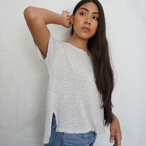 White Striped Tee